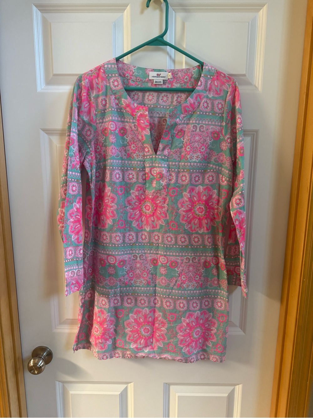 Women's Pink & Teal Floral dress Vineyard Vines size small